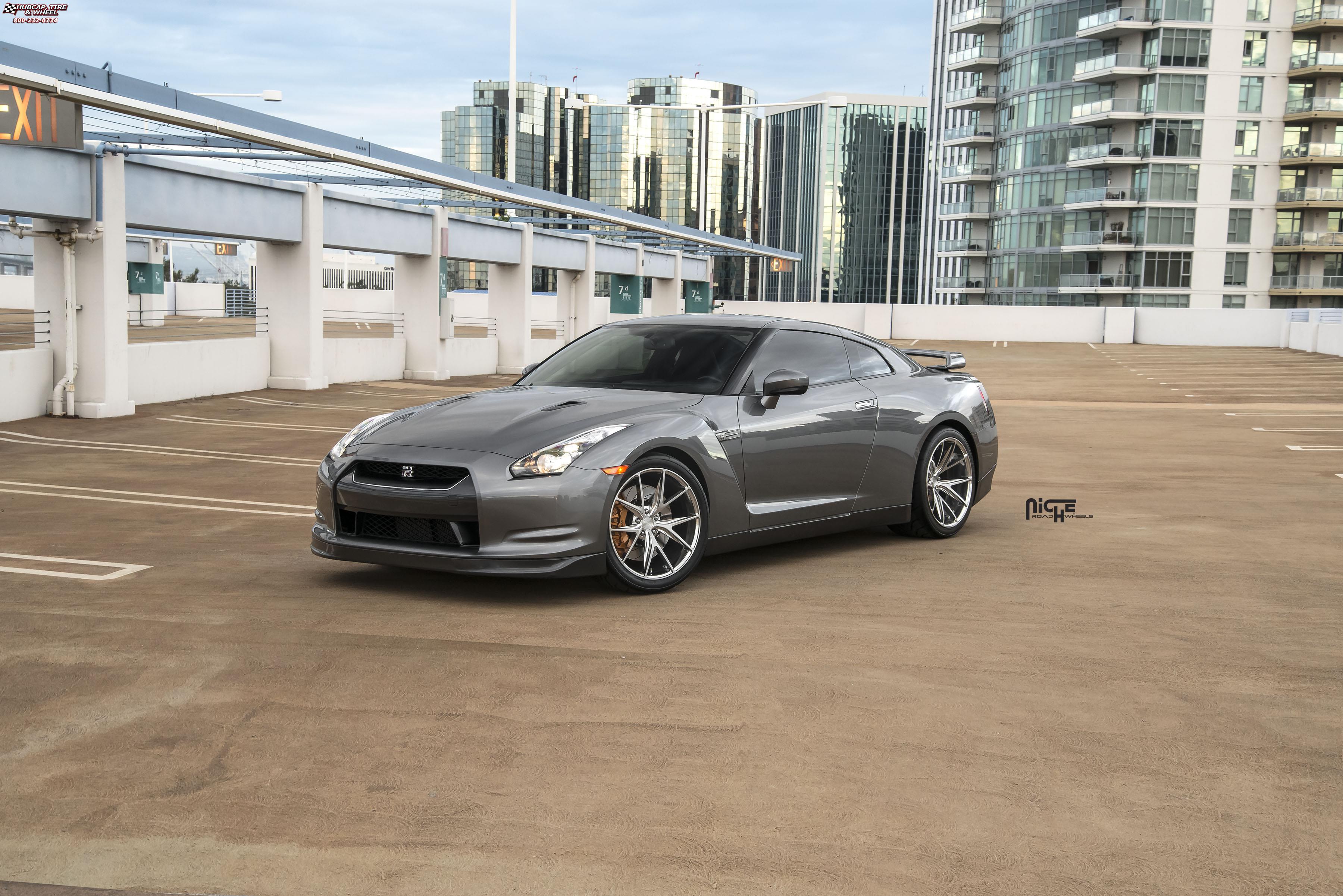 vehicle gallery/nissan gt r niche misano 20x10  Brused Face | Hi Luster Polished Windows wheels and rims